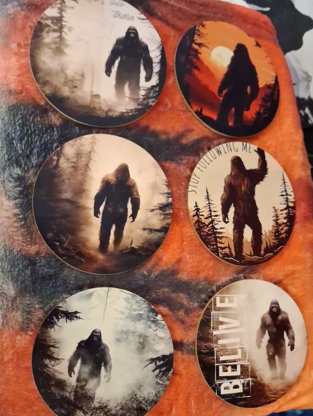 Set Of 6 SASQUATCH Coasters